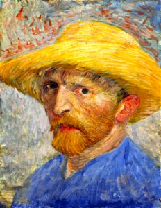 Van Gogh Self-Portrait with Straw Hat 1887-Detroit