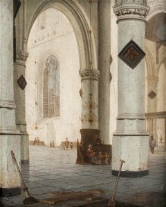 Van Vliet - Interior of a Church. Free illustration for personal and commercial use.