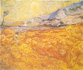 Van Gogh - Weizenfeld hinter dem Hospital Saint-Paul (Die Ernte)