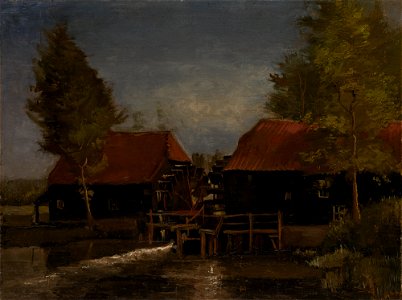 Vincent van Gogh - Water mill at Kollen (1884)