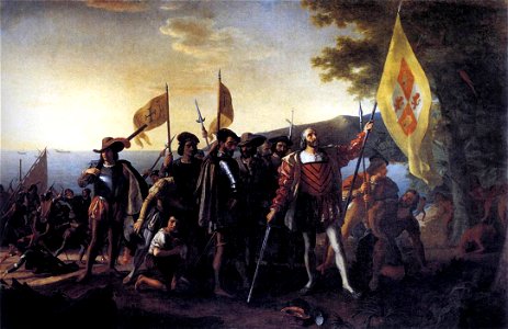 John Vanderlyn - Columbus Landing at Guanahani, 1492 - WGA24269