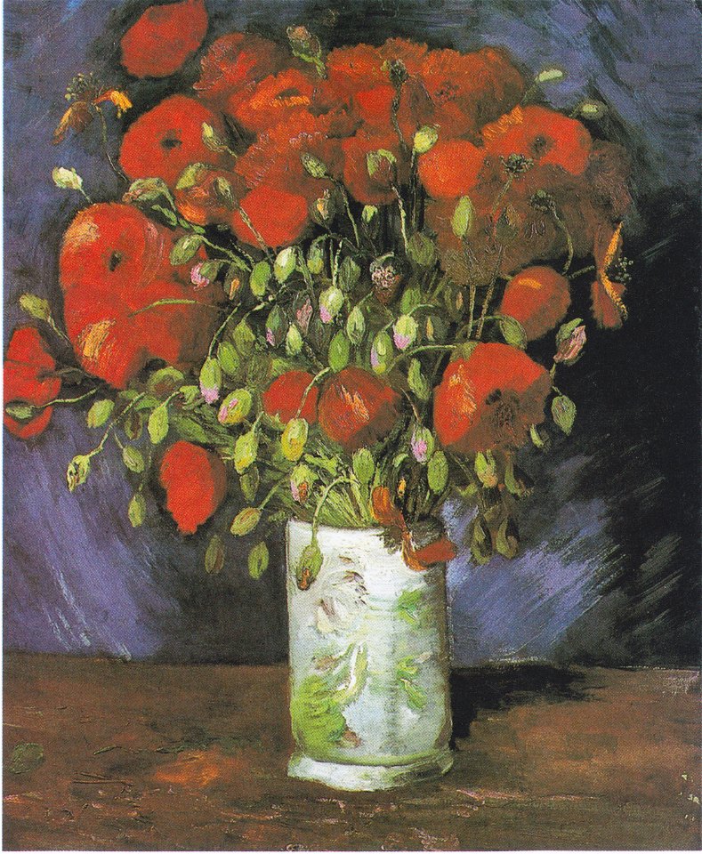 Van Gogh - Vase mit rotem Klatschmohn