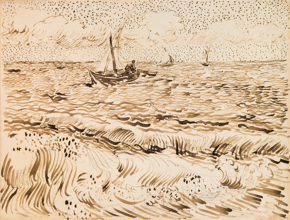 Vincent van Gogh - Fishing Boats at Saintes-Maries-de-la-Mer