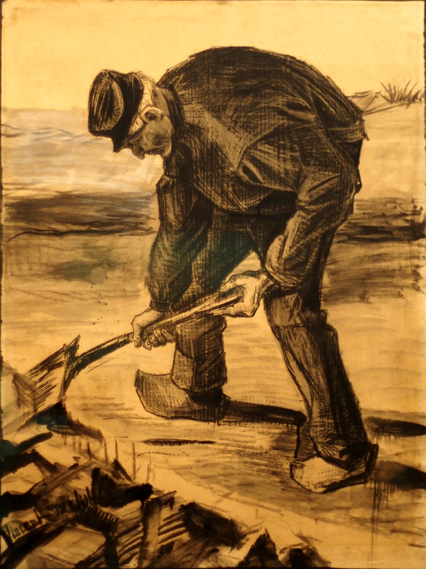 Van Gogh Digger 1882 Traditional visual art under Public domain license