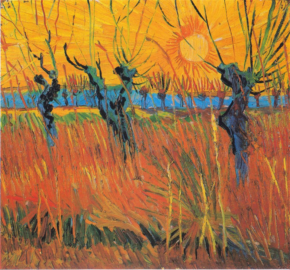 Van Gogh - Weiden bei Sonnenuntergang