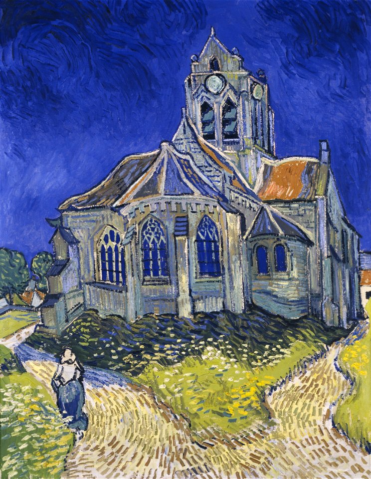 Vincent van Gogh - The Church in Auvers-sur-Oise, View from the Chevet - Google Art Project