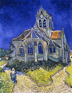 Vincent van Gogh - The Church in Auvers-sur-Oise, View from the Chevet - Google Art Project. Free illustration for personal and commercial use.