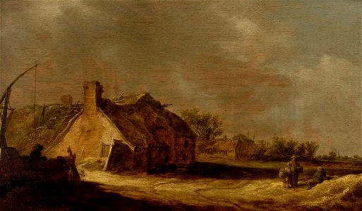 Van Goyen, Paysage aux chaumières. Free illustration for personal and commercial use.