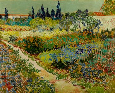 Vincent van Gogh - Garden at Arles - Google Art Project. Free illustration for personal and commercial use.