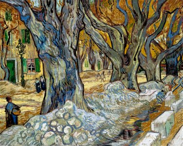 Vincent van Gogh - Les grands platanes (Travailleurs de la route à Saint-Rémy)