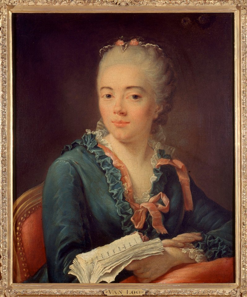 Van Loo, Carle (Charles-André - Portrait de femme tenant un livre - J 82 - Musée Cognacq-Jay
