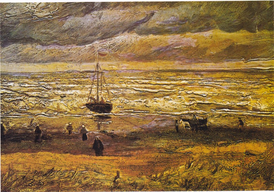 Van Gogh - Strand von Scheveningen bei stürmischen Wetter
