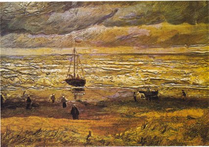 Van Gogh - Strand von Scheveningen bei stürmischen Wetter