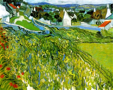 Vineyards with a View of Auvers 1890 Vincent van Gogh