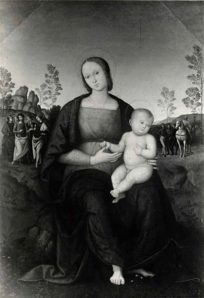 Vannucci Pietro, Madonna con Bambino e corteo dei Re Magi, Museo e Gallerie Nazionali di Capodimonte