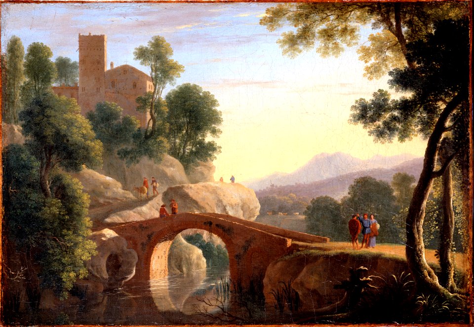 Van Swanevelt, Herman - Italian Landscape with Bridge - Google Art Project