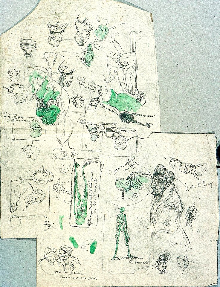Various Heads, Caricatures and Full-Length Figures by Theo van Doesburg Centraal Museum AB4333