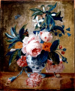 Van Huysum, Michiel - A Delft Vase with Flowers - Google Art Project