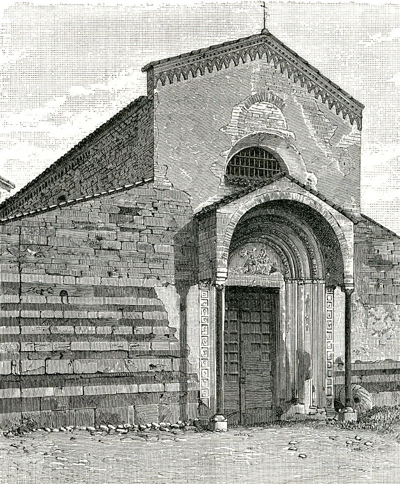 Varzi antica chiesa dei Cappuccini xilografia di Barberis