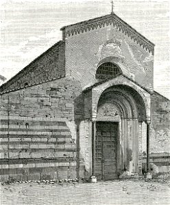 Varzi antica chiesa dei Cappuccini xilografia di Barberis