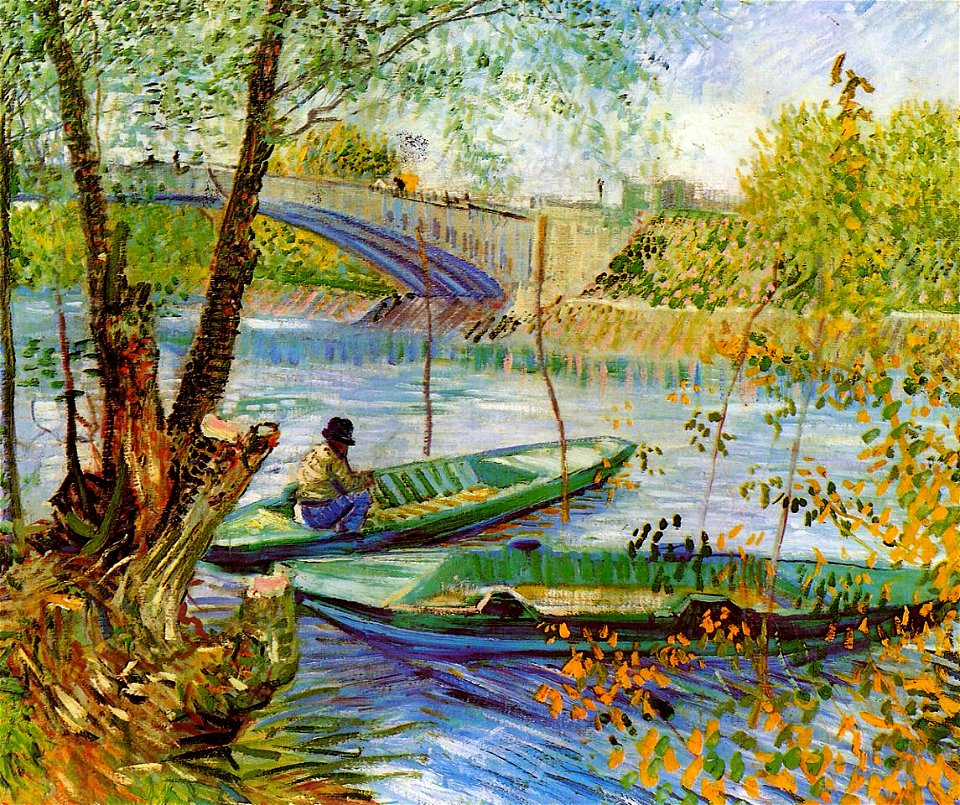 Fishing in the Spring, Pont de Clichy 1887 Vincent van Gogh