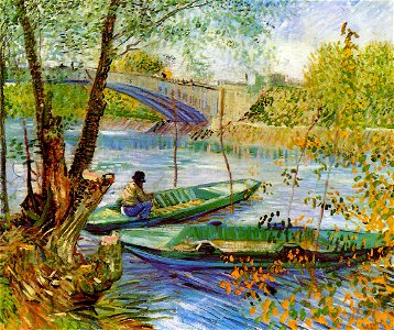Fishing in the Spring, Pont de Clichy 1887 Vincent van Gogh