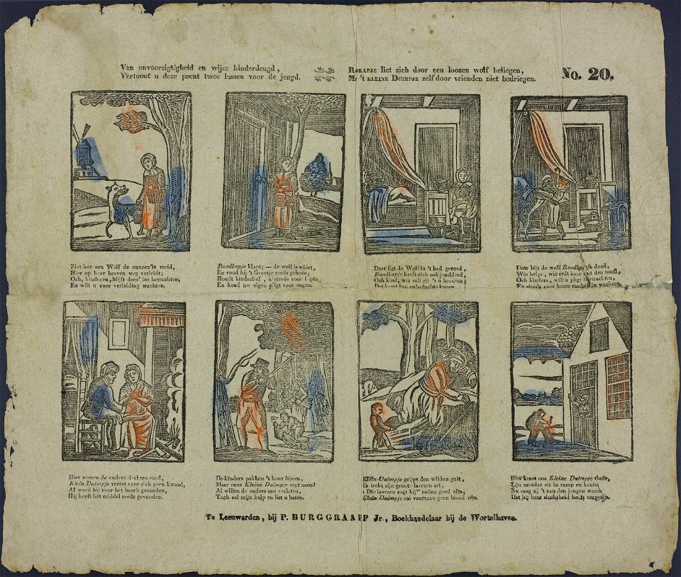 Van onvoorzigtigheid en wijze kinderdeugd, Vertoont u deze prent twee lessen voor de jeugd-Catchpenny print-Borms 0996
