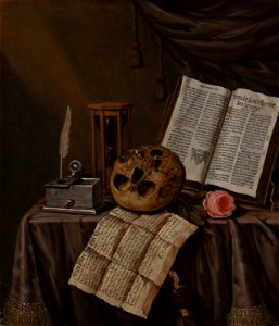 Vanitas Still Life by Edwaert Collier Mauritshuis 810. Free illustration for personal and commercial use.