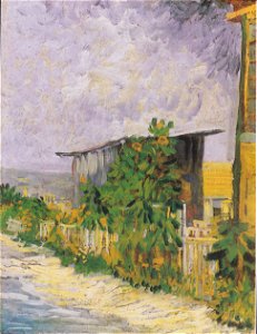 Van Gogh - Schuppen am Montmartre mit Sonnonblume
