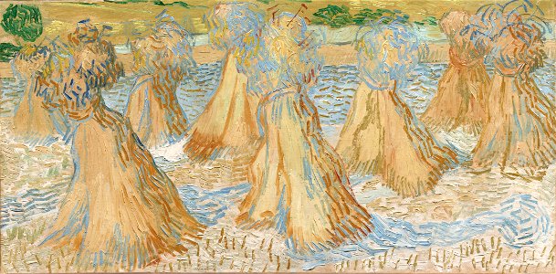 Vincent van Gogh - Sheaves of Wheat, 1890. Free illustration for personal and commercial use.