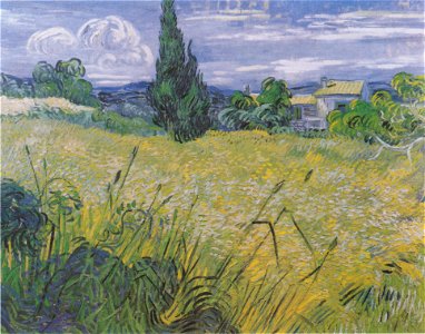 Van Gogh - Grünes Weizenfeld mit Zypresse