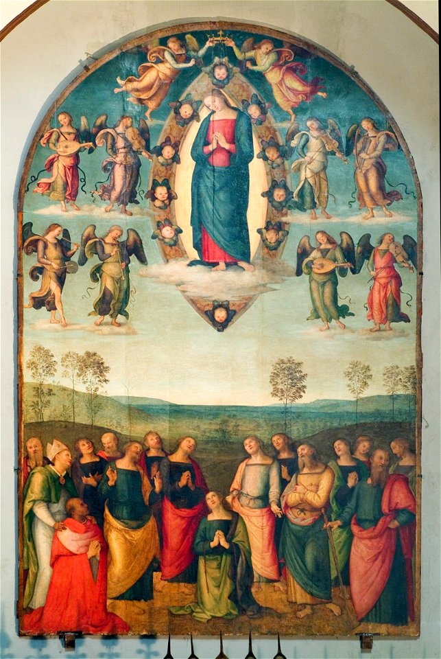 Vannucci P. (1506), Assunzione della Madonna in olio su tavola, Napoli
