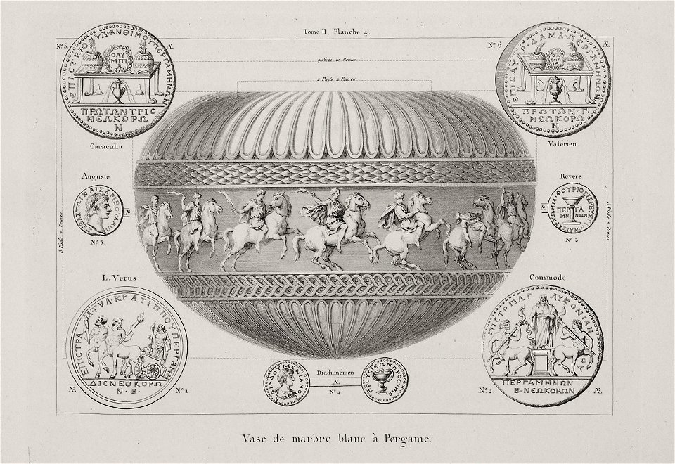 Vase de marbre blan à Pergame - Choiseul-gouffier Gabriel Florent Auguste De - 1809