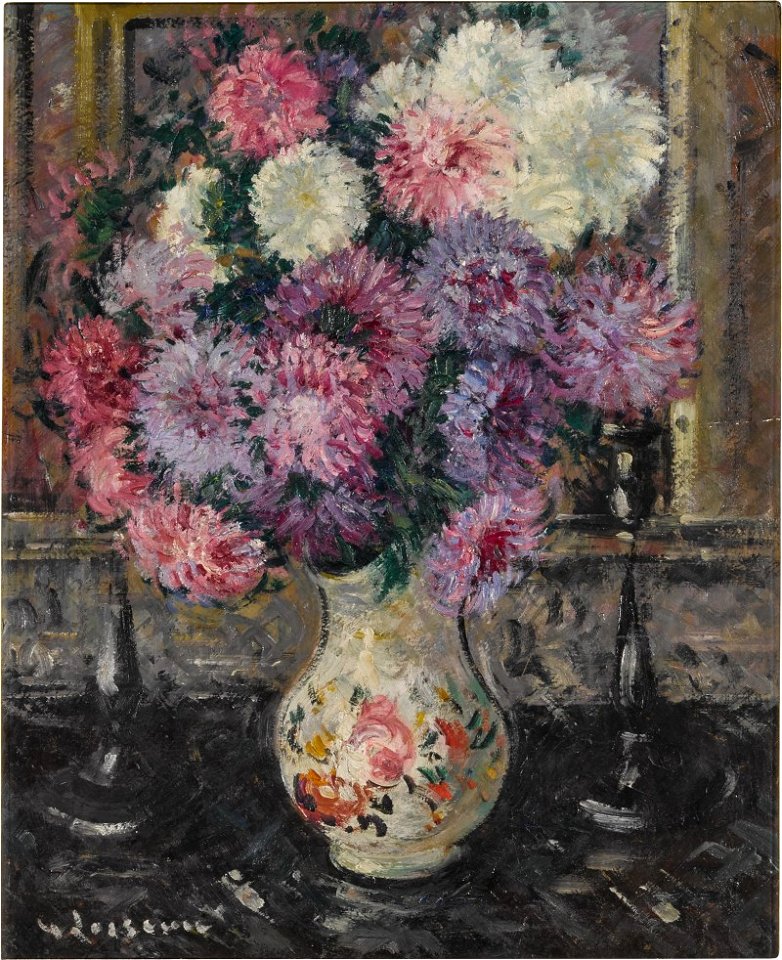 Vase de fleurs )