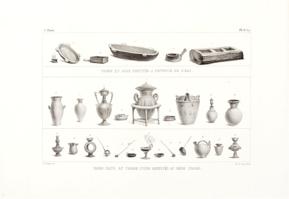 Vases en bois destinés a contenir l´eau, da Coleção Brasiliana Iconográfica