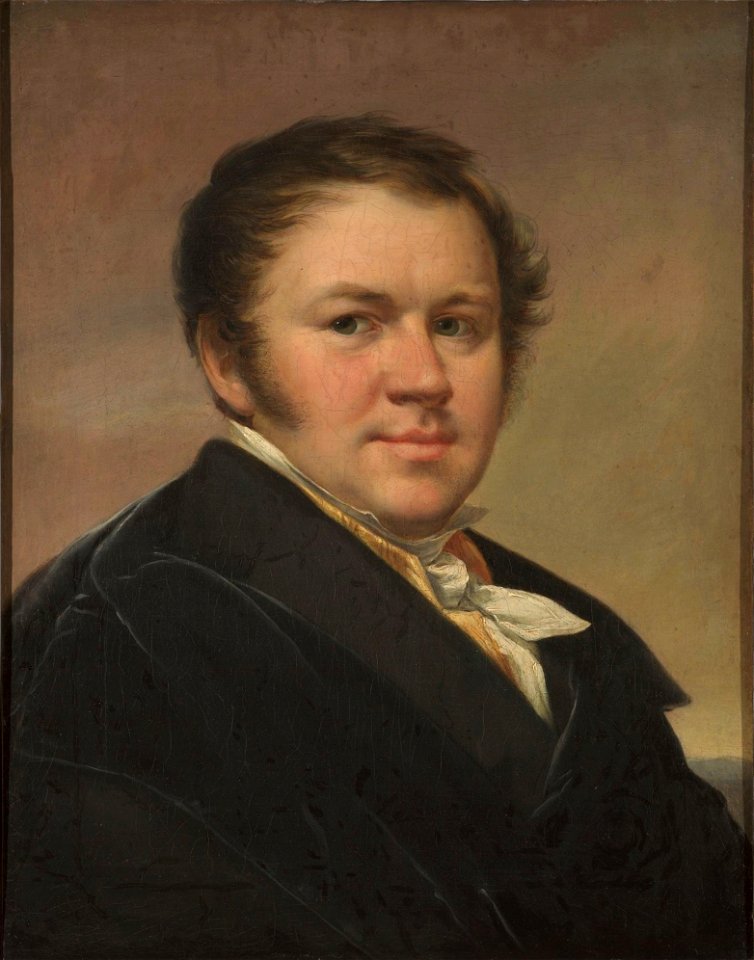 Vasily Tropinin - self-portrait (1824)