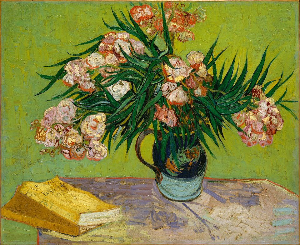 VanGogh-VaseLauriersroses