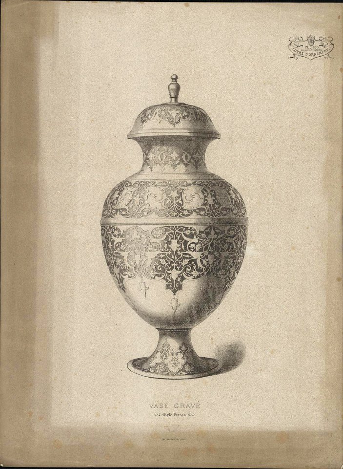 Vase gravé, Style Persan, objectnr A 59303
