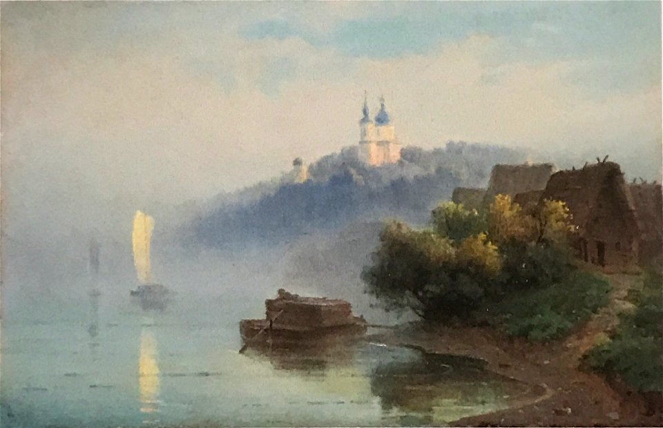 Vasilyev (attributed to) Morning at the Volga 1860s 1870s grm