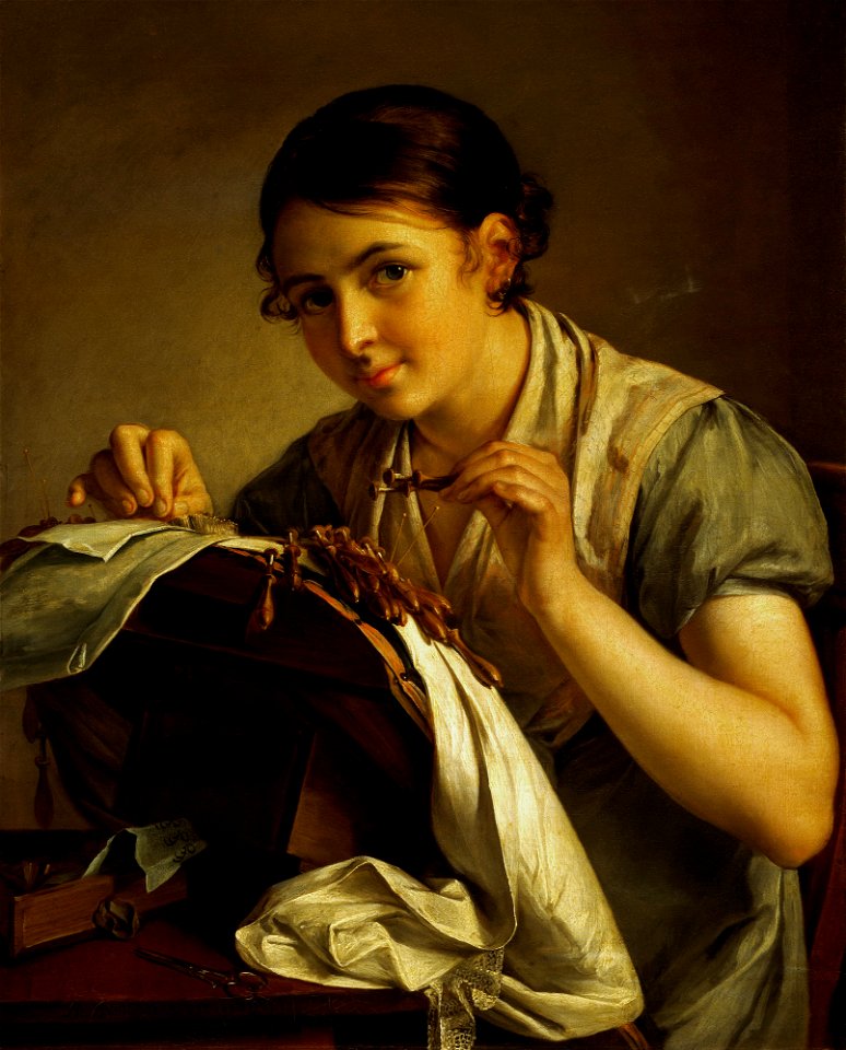 Vasily Tropinin - Кружевница - Google Art Project