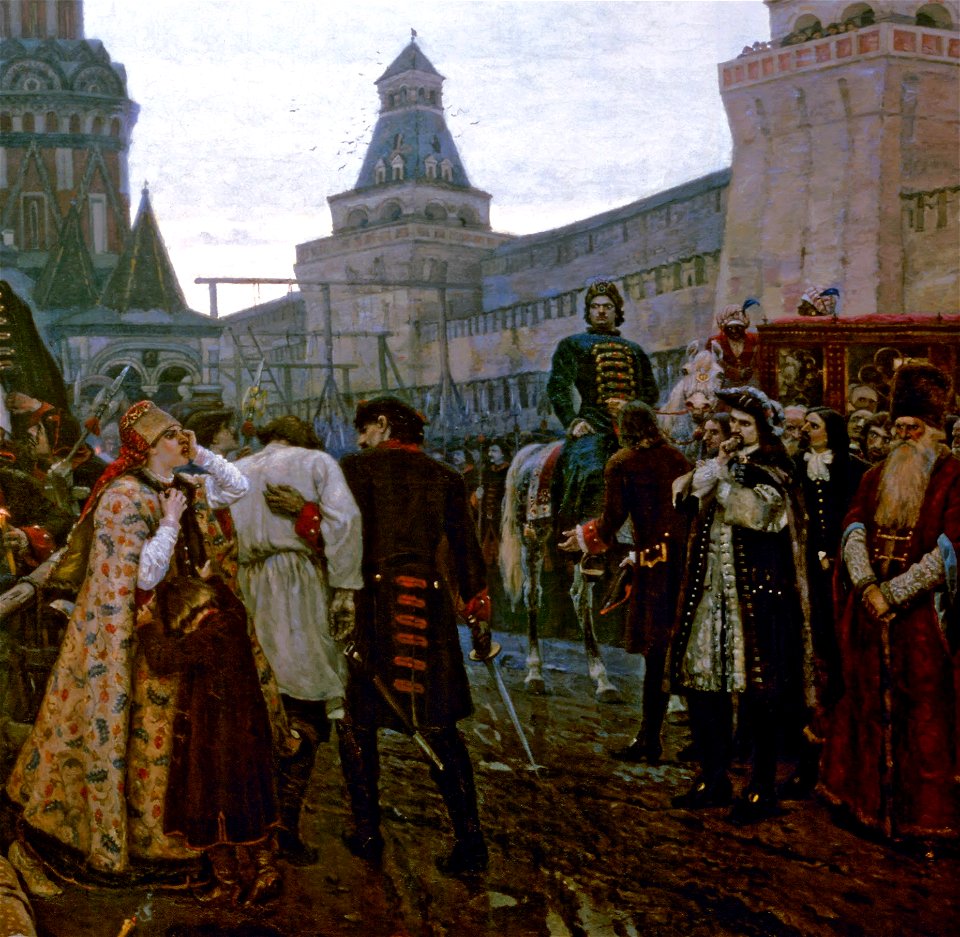 Vasily Surikov - Утро стрелецкой казни - Google Art Project (detail 01)