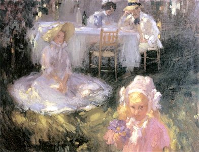 Vaszary Breakfast in the Open Air 1907