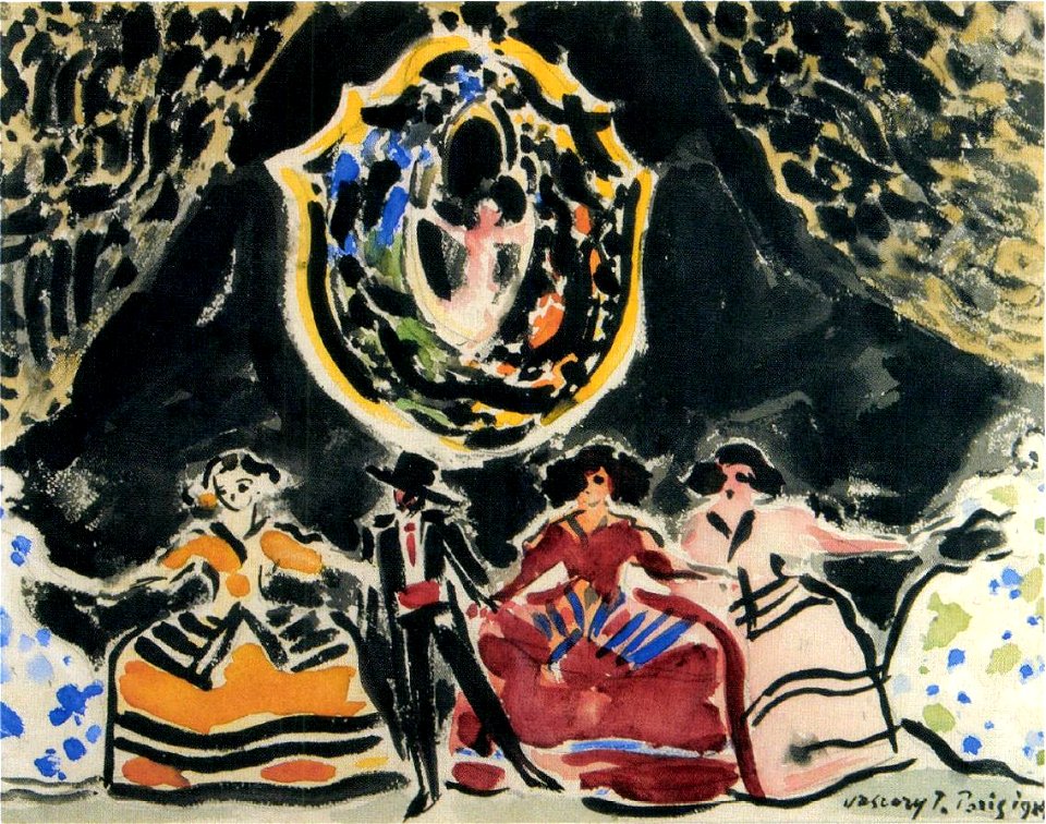 Vaszary Spanish Stage Scene 1929