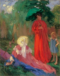 Vaszary Walking in the Park 1907