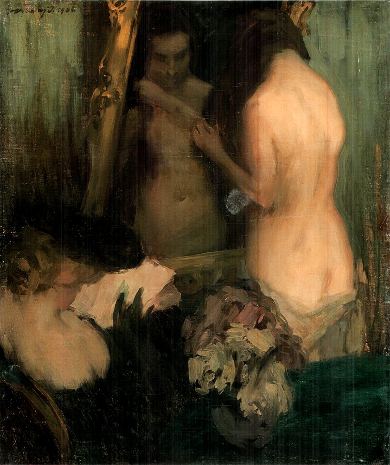 Vaszary Woman in front of the Mirror 1904