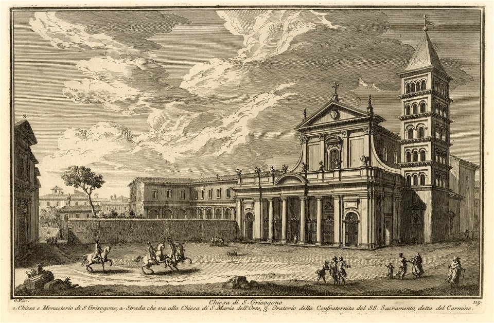 Vasi 1747 San Crisogono Oratorio del Carmine