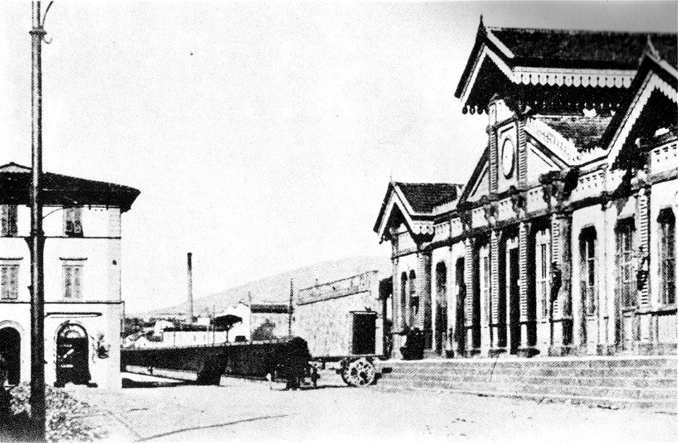 Vecchia stazione di campo di marte in una cartolina ante 1908