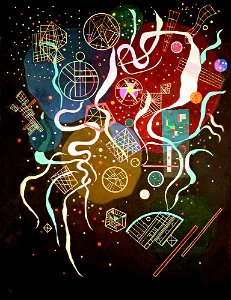 Vassily Kandinsky, 1935 - Mouvement 1. Free illustration for personal and commercial use.