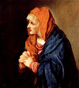 Vecellio, Tiziano - Mater Dolorosa - c. 1555. Free illustration for personal and commercial use.