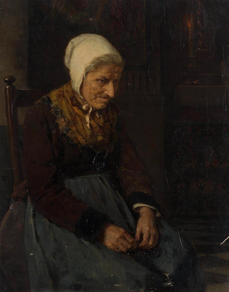Benjamin Vautier - Alte Frau im Sessel